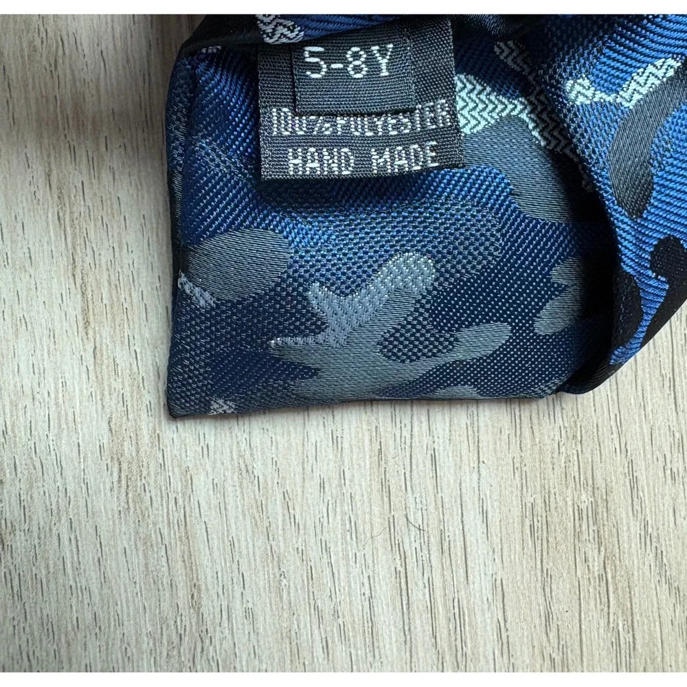 Littlest Prince Camo Zipper Tie‎ 5-8Y Wedding Ring Bearer Church Formal Easter